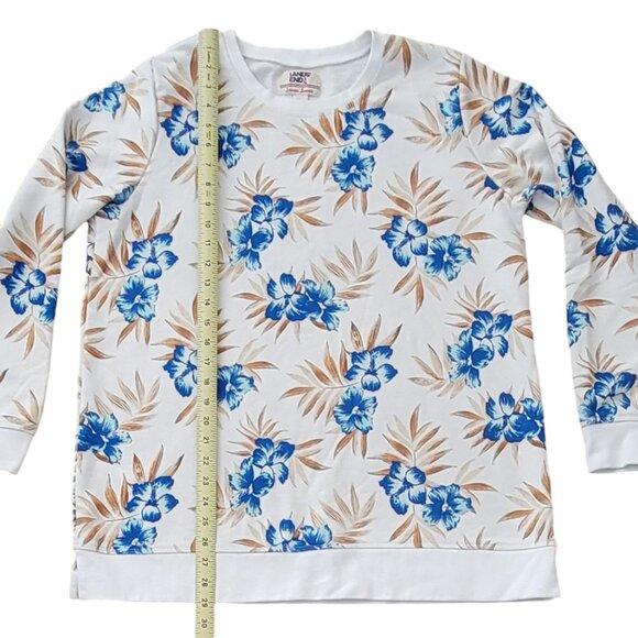 Lands' End Serious Sweats Crewneck Oversized Sweatshirt Tunic Sz L (14-16) - Picture 7 of 11